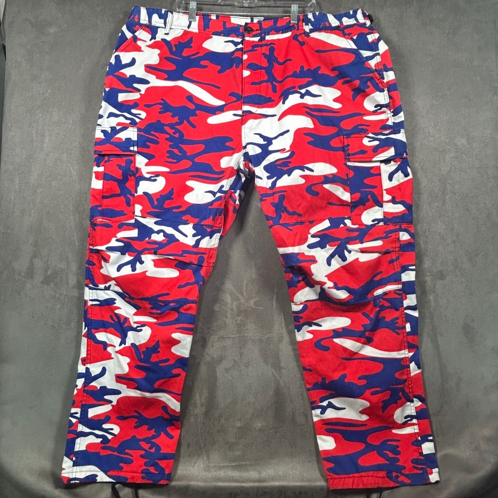 Rothco BDU Cargo Pants Mens 3XL Regular Red White Blue Camo Tactical 8415-01-084